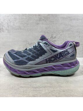 Hoka One One Stinson ATR 4 Trail Running Shoes - Women's Size 9.5 - Gray Purple